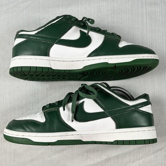 Nike Dunk Low Michigan State Team Green Men’s Size 8.5 Skate Shoes DD1391-101 - Picture 1 of 7